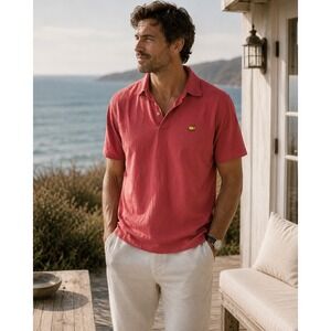 Masters Collection Polo Shirt Mens Small Red Pima Cotton Embroidered Logo MCJ113